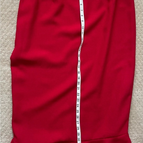LISA RENE Women’s Red 100% Polyester w/Acetate Lining Pencil Skirt-Plus Size 16 - Picture 5 of 5